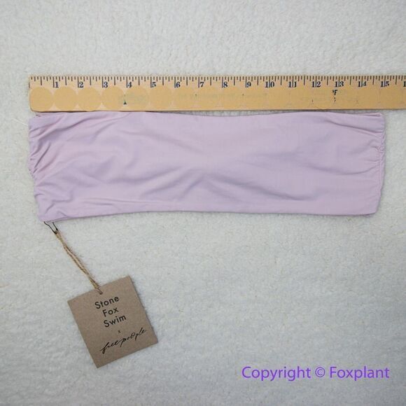 NEW Stone Fox Swim x Free People lele knotted bandeau bikini top, size L - Picture 5 of 6